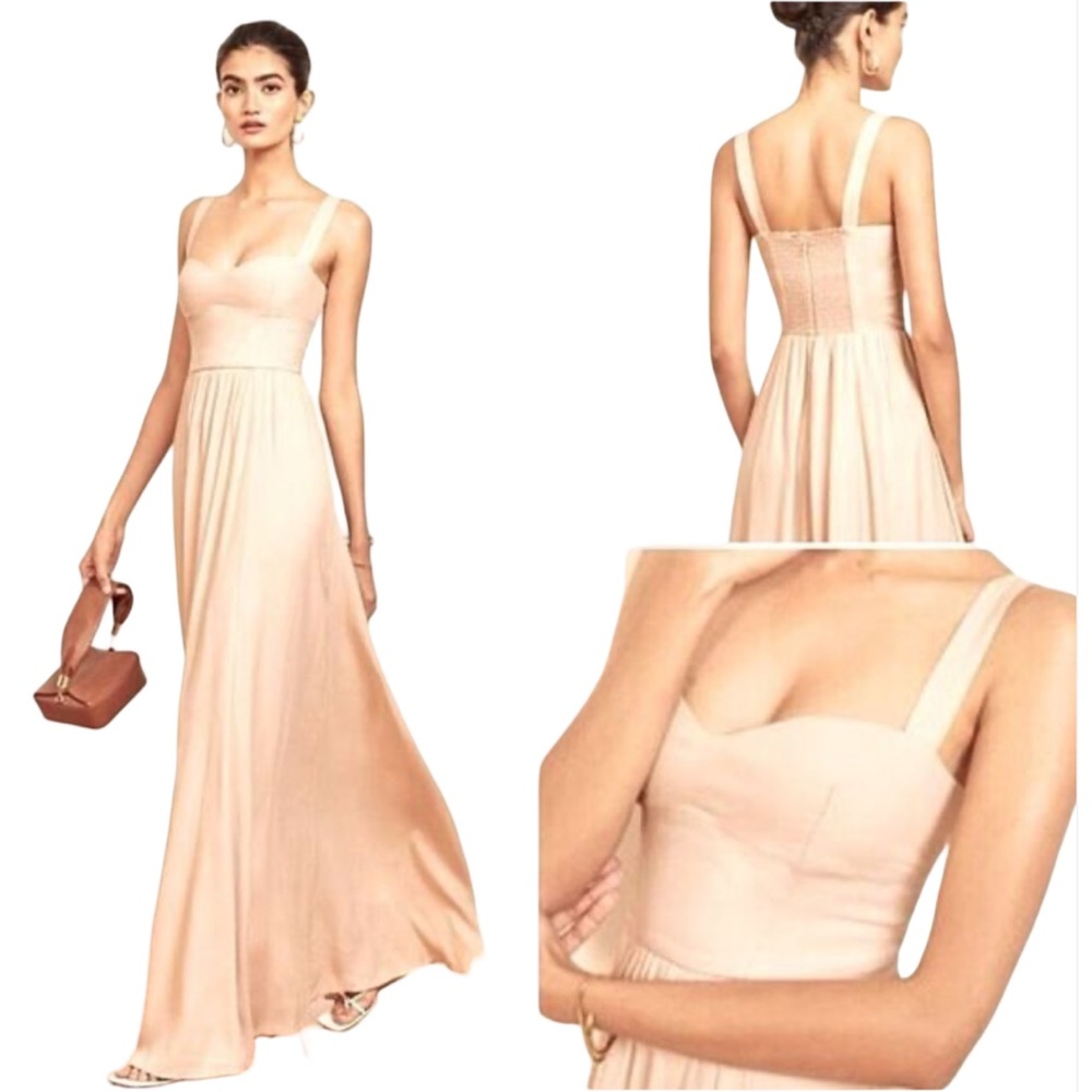 NWT-Reformation Gown Hollyhock Dress - Picture 6 of 6